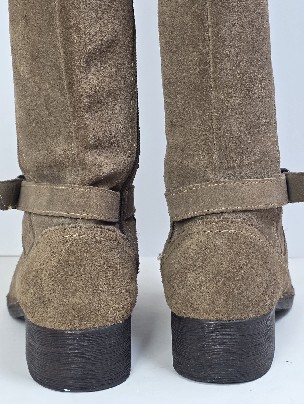 Clarks Derby Palace Suede Leather Tan Knee High Boots - Picture 6 of 15